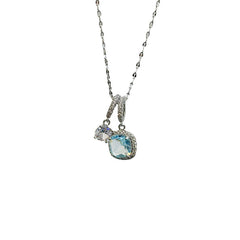 Ovarin Blue Crystal Women Necklace