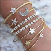 Evelor Moon Women Bangles Bracelets Set