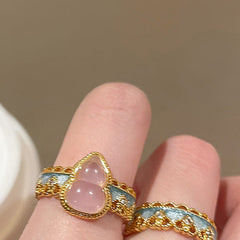 New Chinese Style Gourd Lace Retro Open Ring Women's High-End Light Luxury Index Finger Ring Chinese Style Niche Design Ring