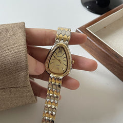 Internet Celebrity Middle Ancient Vintage Chain Watch Women's Retro Light Luxury Fritillaria High-value Fashionable Elegant Live Cross-border