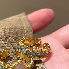 New Chinese Style Gourd Lace Retro Open Ring Women's High-End Light Luxury Index Finger Ring Chinese Style Niche Design Ring