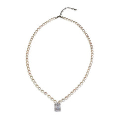 Retro Light Luxury Zircon Two-Piece Set Of Pearl Necklace For Women Niche Design High-End Fashion Versatile Clavicle Chain Necklace