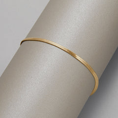 Foreign Trade New Flat Chain Anklet Simple Fashion Women's Anklet Bare Chain Flat Snake Chain Anklet Beach Chain