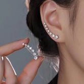 Cross-border Big Dipper Zircon Earrings Light Luxury Advanced Sense Diamond Earrings Caterpillar Earrings Yiwu Jewelry Wholesale