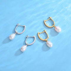 French S925 Sterling Silver Natural Pearl Earrings Vintage All-Match High-Level Zircon Earrings Diy Empty Earrings