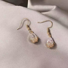 925 Silver Needle Crystal Elegant Popular Earrings Design Niche Retro Exquisite Zircon Rhinestone Baroque Earrings
