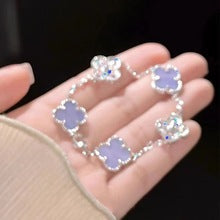 Red Riding Book Same Style Zircon Four-petal Flower Bracelet Light Luxury Simple High-end Sense Bracelet Fashion All-match Bracelet Wholesale Women