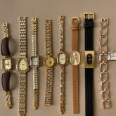 Internet Celebrity Middle Ancient Vintage Chain Watch Women's Retro Light Luxury Fritillaria High-value Fashionable Elegant Live Cross-border