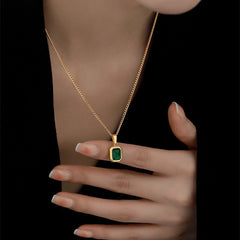 Cross-Border Stainless Steel 18K Gold Necklace Jewelry European And American Fashion Ins Titanium Steel Clavicle Chain Non-Fading Pendant Necklace For Women