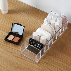 Cosmetics Storage Box, Eye Shadow, Air Cushion, Powder Puff, Divided Desktop Compartment, Blush, Transparent Small Box, Storage Rack