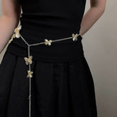 Golden Butterfly Waist Chain All-match Simple Niche Design Sense Belt Retro Style Exquisite Personality Elegant All-match Accessories