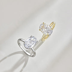 Cross-border European And American Zircon Ring Fashion Luxury High-end Design Sense Gem Jewelry Wholesale