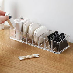 Cosmetics Storage Box, Eye Shadow, Air Cushion, Powder Puff, Divided Desktop Compartment, Blush, Transparent Small Box, Storage Rack