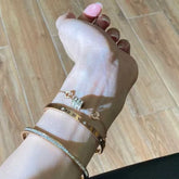 New Titanium Steel Non-Fading Roman Numeral Bracelet Ins Accessible Luxury High-End Stackable Flash Diamond Small Waist Bracelet