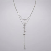 Moon Reflecting Xinghe ~ Breast Chain Double Layer Overlapping Necklace Women's Body Chain 2025 New High-end Clavicle Chain Necklace Chain Spring