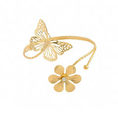 European And American Cross-Border Jewelry Flower Armband Female Sweet Cool Sexy Arm Bracelet Silver Arm Bracelet High-End Accessories Arm Bracelet