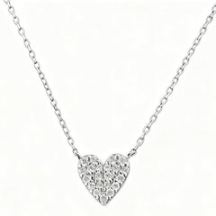 S925 Sterling Silver Plated 14K Gold Love Zircon Clavicle Chain Full Diamond Necklace Light Luxury Niche Superior Gift For Girlfriend
