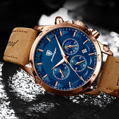 Swiss Brand New Waterproof Men's Watch Multi-functional Fashion Quartz Watch Live Broadcast Foreign Trade Popular One-piece Delivery