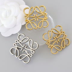 Luojia Brooch Square Pin Simple Fashion Clothing Accessories Versatile Small Fragrance Suit Collar Pin L Alloy Products