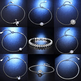 TikTok Live Supply Chain Six-claw Bow Bracelet Women's Simple Fashion Sunflower Imitation Moissanite Bracelet Wholesale