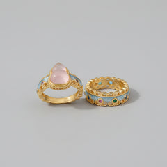 New Chinese Style Gourd Lace Retro Open Ring Women's High-End Light Luxury Index Finger Ring Chinese Style Niche Design Ring