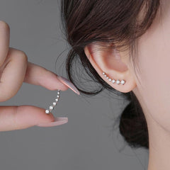 Cross-border Big Dipper Zircon Earrings Light Luxury Advanced Sense Diamond Earrings Caterpillar Earrings Yiwu Jewelry Wholesale