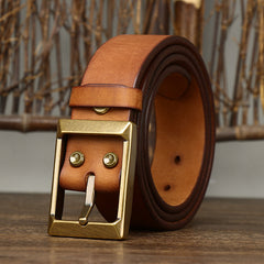 Aurexen Men's Leather Luxury Belt