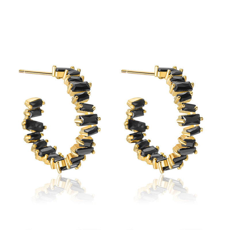 Daemun Zircon Women Earrings (Set of 2)