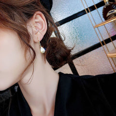 925 Silver Needle Crystal Elegant Popular Earrings Design Niche Retro Exquisite Zircon Rhinestone Baroque Earrings