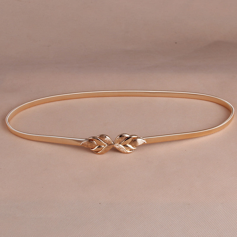 Ladies Decorative Simple Thin Belt Metal Elastic Belt Korean Version Joker Fashion Waist Chain With Skirt Wholesale