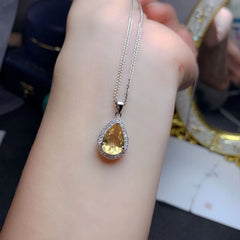 Veloura Inlaid Gem Ornament Women Pendant and Ring (Set of 2)