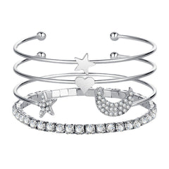 Evelor Moon Women Bangles Bracelets Set