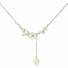 Silver Jewelry Wholesale Supply Mo Li Necklace 999 Sterling Silver Necklace Accessories Women's Autumn And Winter Sweater Chain Accessible Luxury High-End Ins