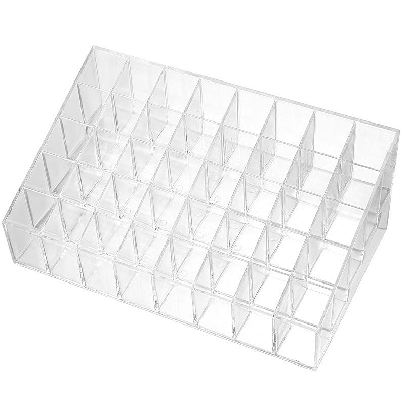 Lipstick Display Rack Organizer Box Girls Desktop Transparent Lipstick Rack Bedroom Storage Rack Plastic Cosmetics Storage Box