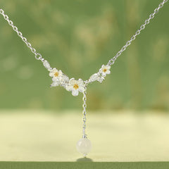 Silver Jewelry Wholesale Supply Mo Li Necklace 999 Sterling Silver Necklace Accessories Women's Autumn And Winter Sweater Chain Accessible Luxury High-End Ins