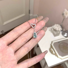 Double-Ring Gourd Necklace For Women 2025 New Style New Chinese Style Clavicle Chain Light Luxury Niche High-End Neck Chain Jewelry Customization