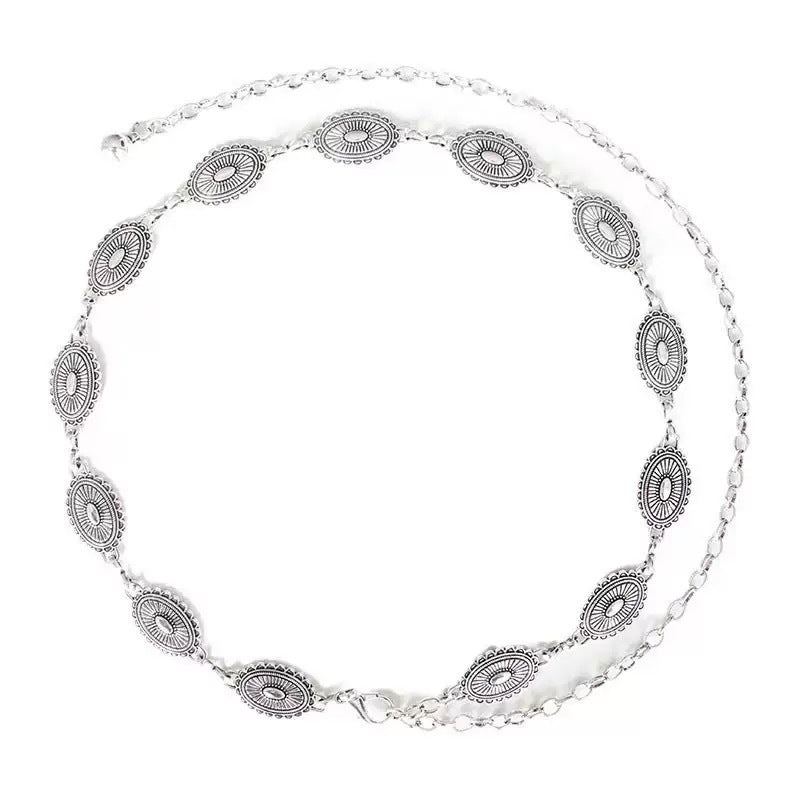 Cross-Border Popular Bohemian Style Metal Waist Chain For Women, Retro Ethnic Style Belt, Hot Girl High-End Waist Accessories