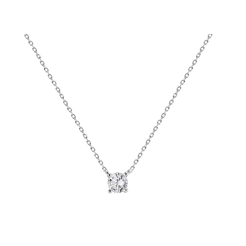 Titanium Steel Non-Fading Zhao Lusi Style Zircon Necklace Accessory For Women With A High-End Light Luxury Niche Clavicle Chain