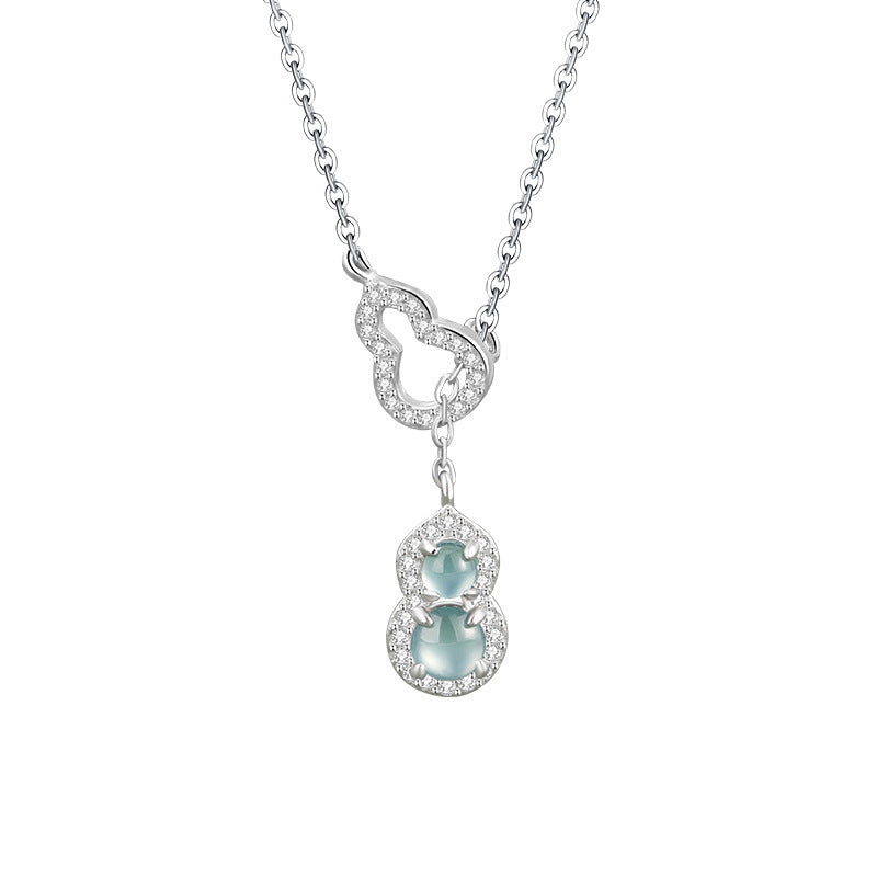 Double-Ring Gourd Necklace For Women 2025 New Style New Chinese Style Clavicle Chain Light Luxury Niche High-End Neck Chain Jewelry Customization