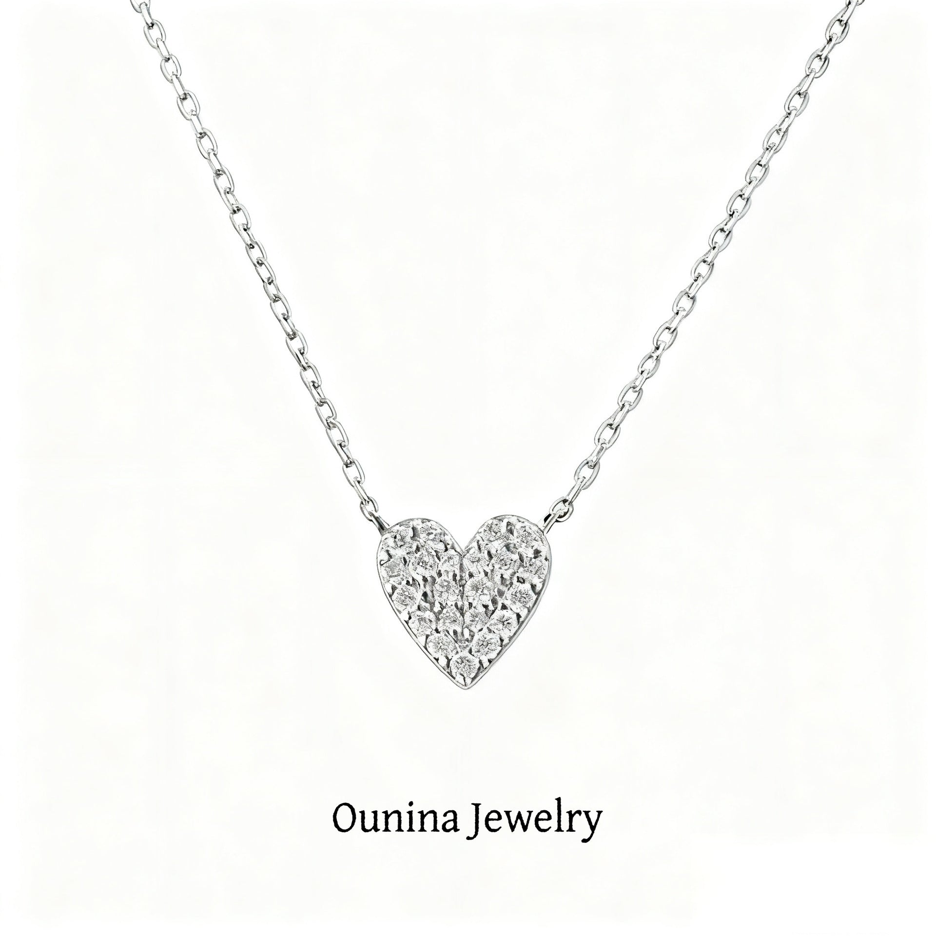 S925 Sterling Silver Plated 14K Gold Love Zircon Clavicle Chain Full Diamond Necklace Light Luxury Niche Superior Gift For Girlfriend