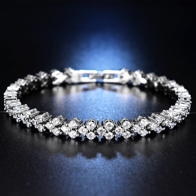 TikTok Live Supply Chain Six-claw Bow Bracelet Women's Simple Fashion Sunflower Imitation Moissanite Bracelet Wholesale