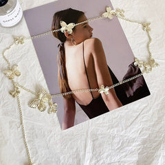 Golden Butterfly Waist Chain All-match Simple Niche Design Sense Belt Retro Style Exquisite Personality Elegant All-match Accessories