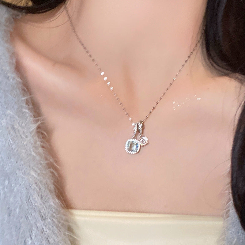 Ovarin Blue Crystal Women Necklace